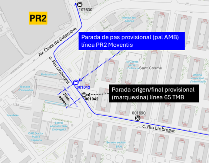 Plànol il·lustratiu. La informació mostrada al plànol es troba descrita al text d'aquesta pàgina.