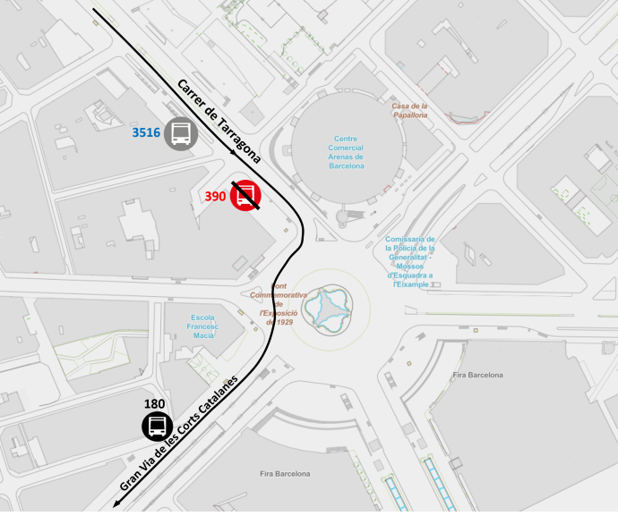 Plànol il·lustratiu. La informació mostrada al plànol es troba descrita al text d'aquesta pàgina.