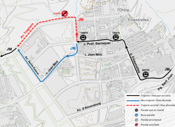 Plànol il·lustratiu. La informació mostrada al plànol es troba descrita al text d'aquesta pàgina.