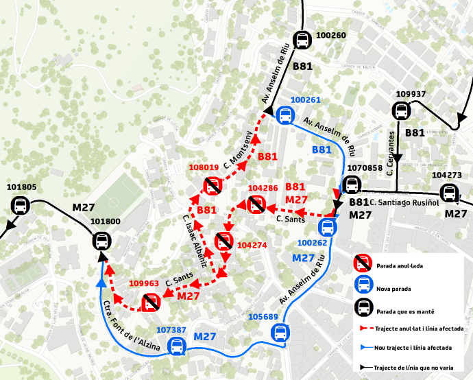 Plànol il·lustratiu. La informació mostrada al plànol es troba descrita al text d'aquesta pàgina.