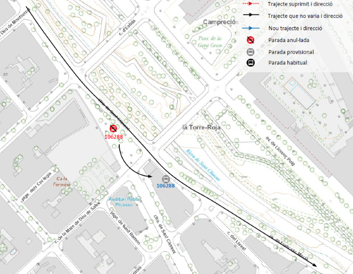 Plànol il·lustratiu. La informació mostrada al plànol es troba descrita al text d'aquesta pàgina.