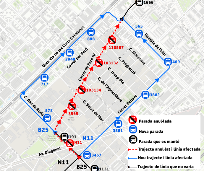 Plànol il·lustratiu. La informació mostrada al plànol es troba descrita al text d'aquesta pàgina.