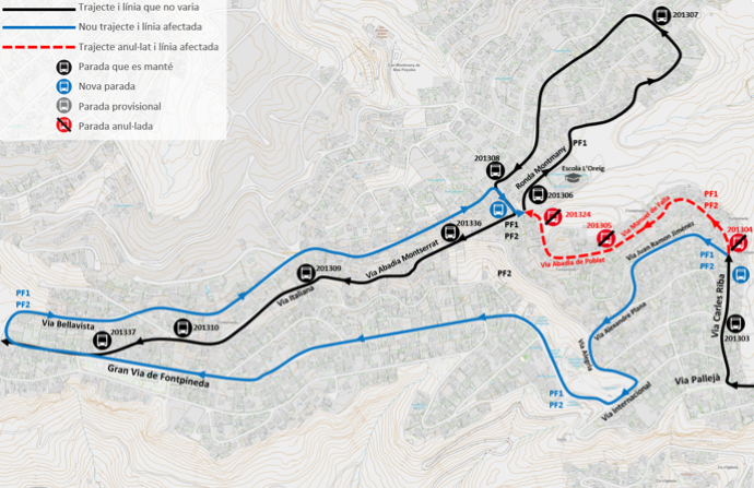 Plànol il·lustratiu. La informació mostrada al plànol es troba descrita al text d'aquesta pàgina.