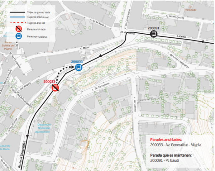 Plànol il·lustratiu. La informació mostrada al plànol es troba descrita al text d'aquesta pàgina.