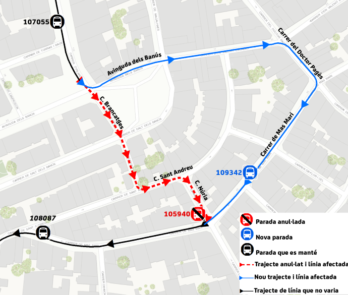 Plànol il·lustratiu. La informació mostrada al plànol es troba descrita al text d'aquesta pàgina.
