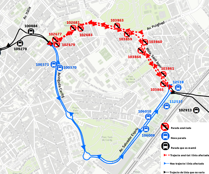 Plànol il·lustratiu. La informació mostrada al plànol es troba descrita al text d'aquesta pàgina.