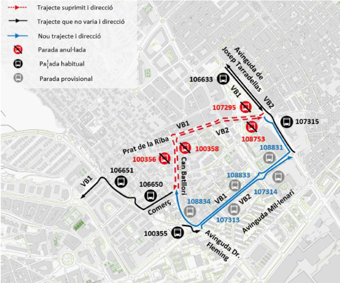 Plànol il·lustratiu. La informació mostrada al plànol es troba descrita al text d'aquesta pàgina.
