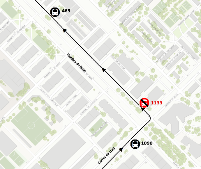Plànol il·lustratiu. La informació mostrada al plànol es troba descrita al text d'aquesta pàgina.