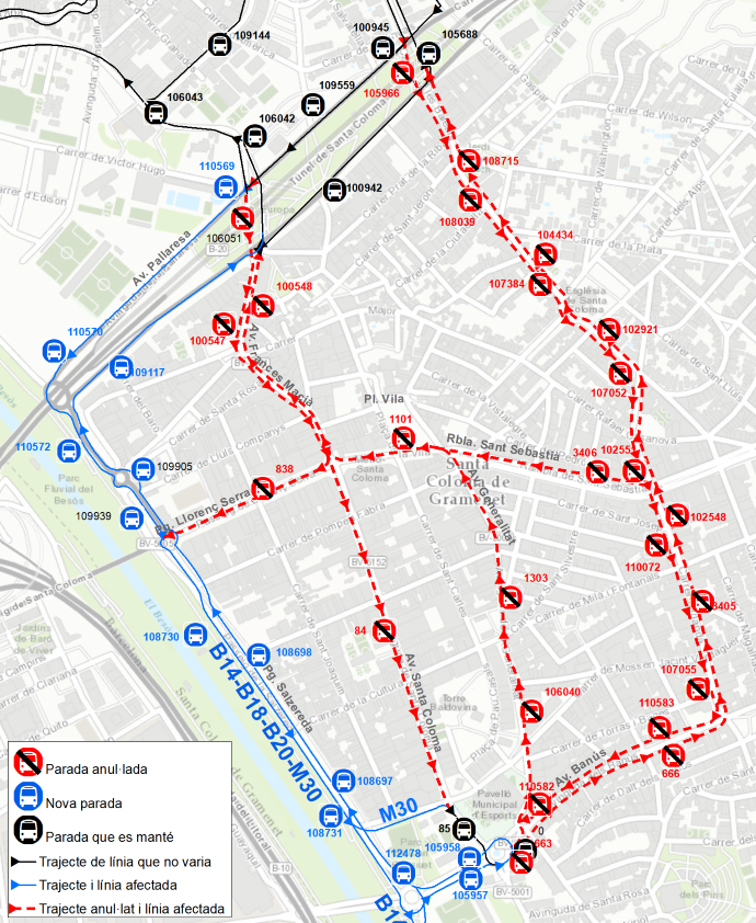 Plànol il·lustratiu. La informació mostrada al plànol es troba descrita al text d'aquesta pàgina.