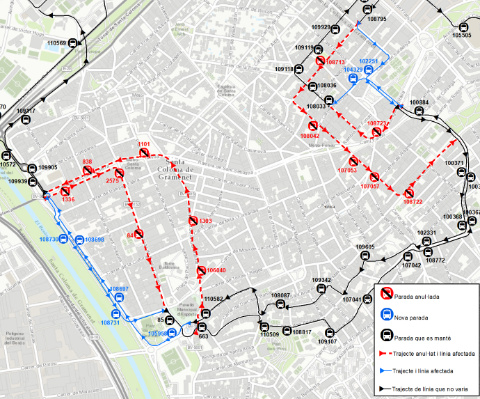 Plànol il·lustratiu. La informació mostrada al plànol es troba descrita al text d'aquesta pàgina.