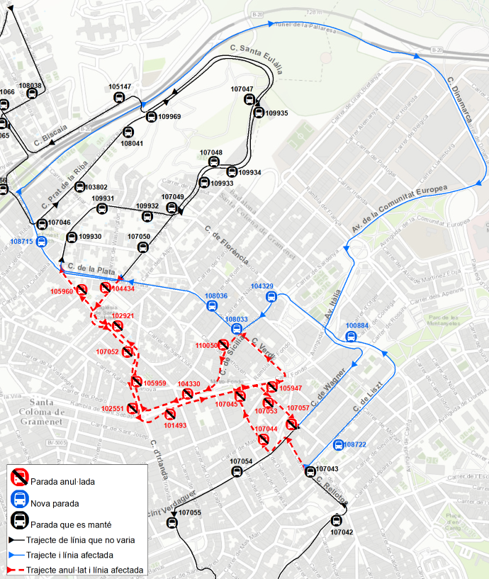 Plànol il·lustratiu. La informació mostrada al plànol es troba descrita al text d'aquesta pàgina.