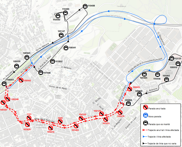 Plànol il·lustratiu. La informació mostrada al plànol es troba descrita al text d'aquesta pàgina.