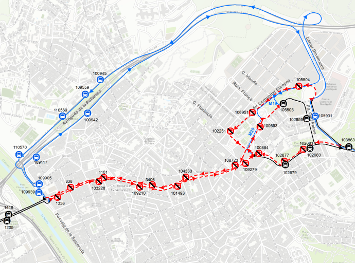 Plànol il·lustratiu. La informació mostrada al plànol es troba descrita al text d'aquesta pàgina.