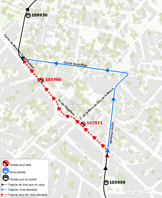 Plànol il·lustratiu. La informació mostrada al plànol es troba descrita al text d'aquesta pàgina.