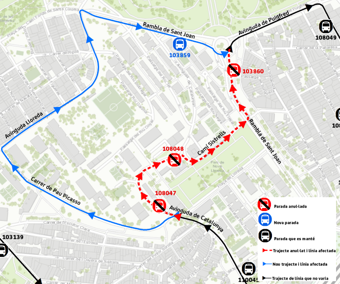 Plànol il·lustratiu. La informació mostrada al plànol es troba descrita al text d'aquesta pàgina.