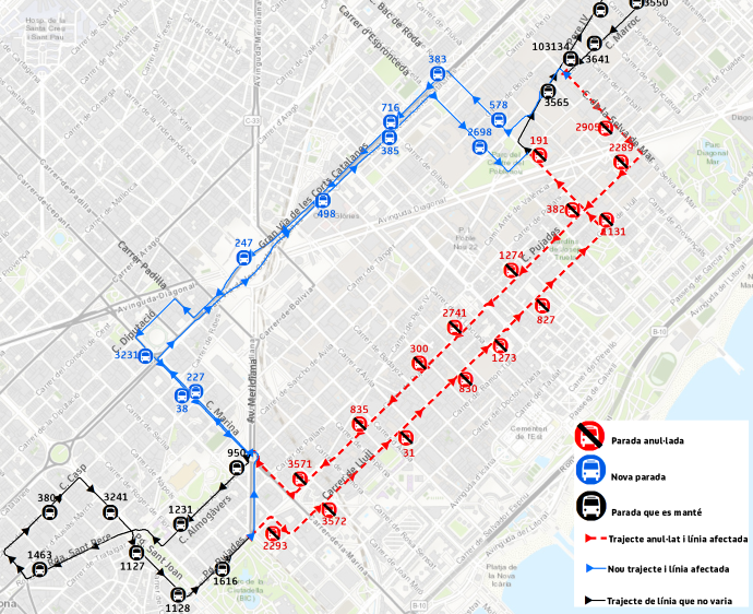 Plànol il·lustratiu. La informació mostrada al plànol es troba descrita al text d'aquesta pàgina.