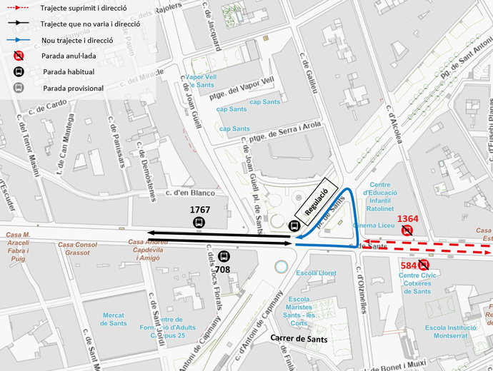 Plànol il·lustratiu. La informació mostrada al plànol es troba descrita al text d'aquesta pàgina.