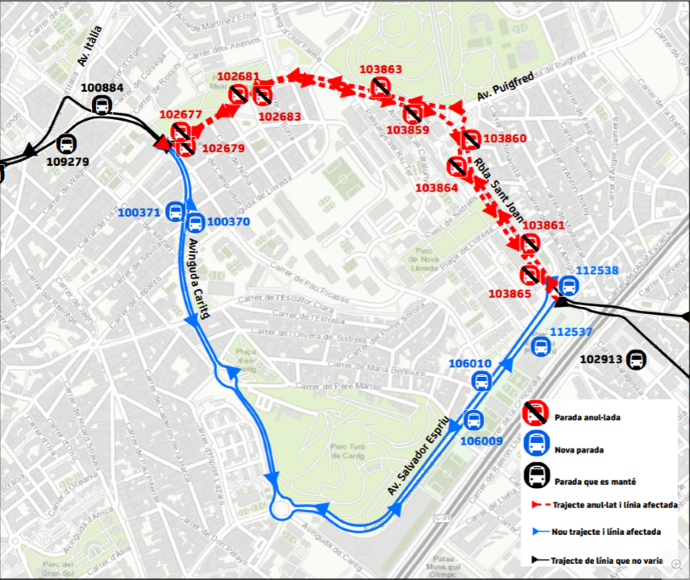 Plànol il·lustratiu. La informació mostrada al plànol es troba descrita al text d'aquesta pàgina.