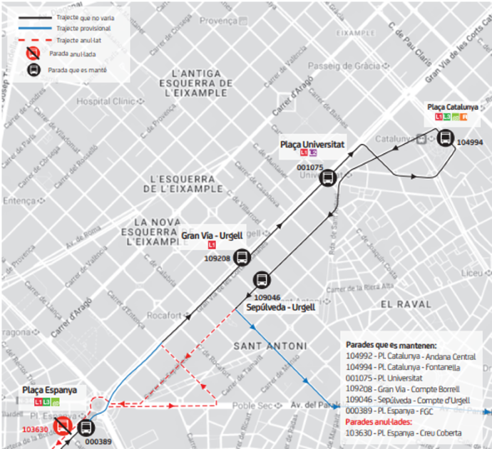 Plànol il·lustratiu. La informació mostrada al plànol es troba descrita al text d'aquesta pàgina.