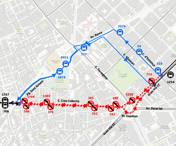 Plànol il·lustratiu. La informació mostrada al plànol es troba descrita al text d'aquesta pàgina.