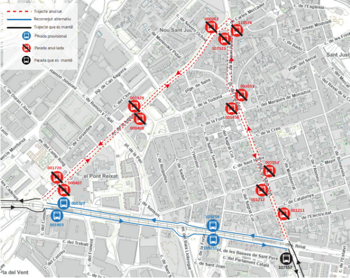 Plànol il·lustratiu. La informació mostrada al plànol es troba descrita al text d'aquesta pàgina.