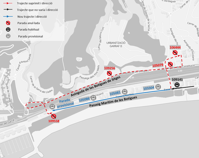 Plànol il·lustratiu. La informació mostrada al plànol es troba descrita al text d'aquesta pàgina.