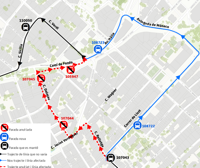 Plànol il·lustratiu. La informació mostrada al plànol es troba descrita al text d'aquesta pàgina.