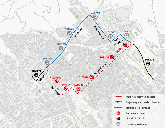 Plànol il·lustratiu. La informació mostrada al plànol es troba descrita al text d'aquesta pàgina.
