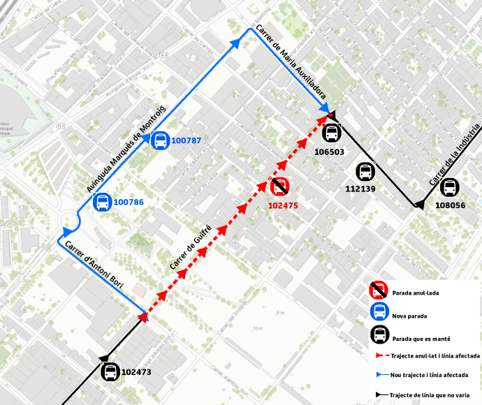 Plànol il·lustratiu. La informació mostrada al plànol es troba descrita al text d'aquesta pàgina.
