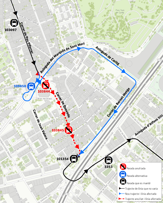 Plànol il·lustratiu. La informació mostrada al plànol es troba descrita al text d'aquesta pàgina.