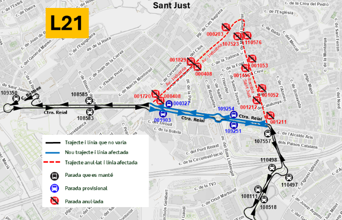 Plànol il·lustratiu. La informació mostrada al plànol es troba descrita al text d'aquesta pàgina.