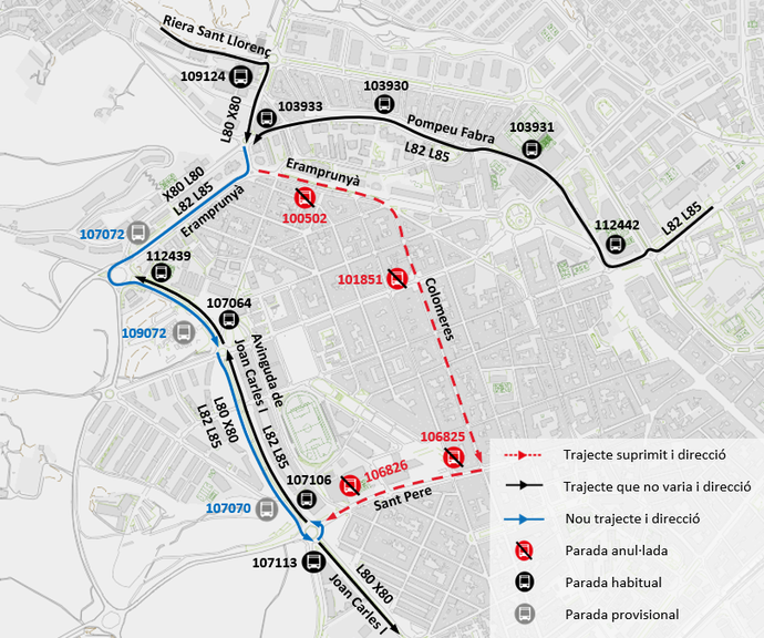 Plànol il·lustratiu. La informació mostrada al plànol es troba descrita al text d'aquesta pàgina.