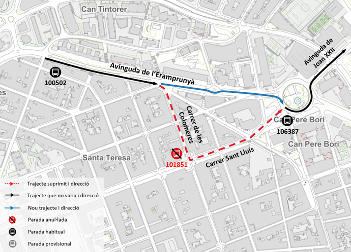 Plànol il·lustratiu. La informació mostrada al plànol es troba descrita al text d'aquesta pàgina.