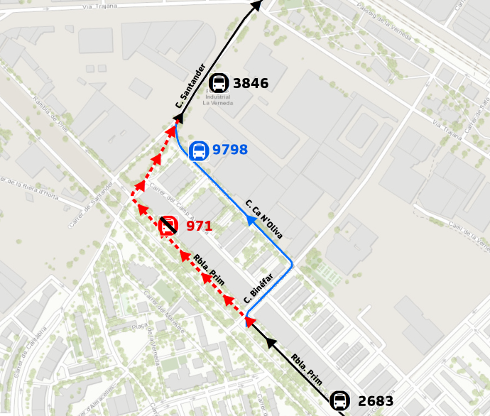 Plànol il·lustratiu. La informació mostrada al plànol es troba descrita al text d'aquesta pàgina.