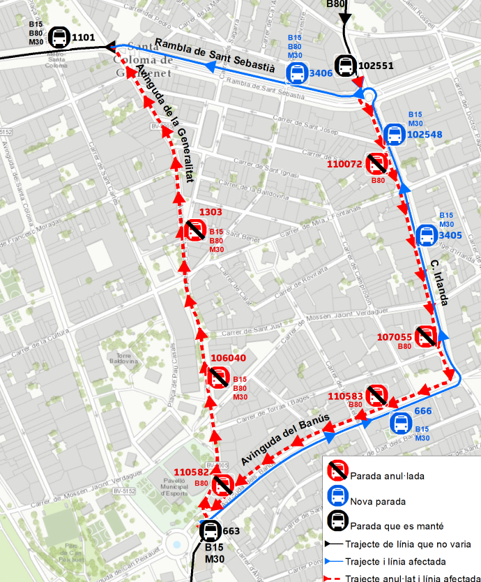 Plànol il·lustratiu. La informació mostrada al plànol es troba descrita al text d'aquesta pàgina.