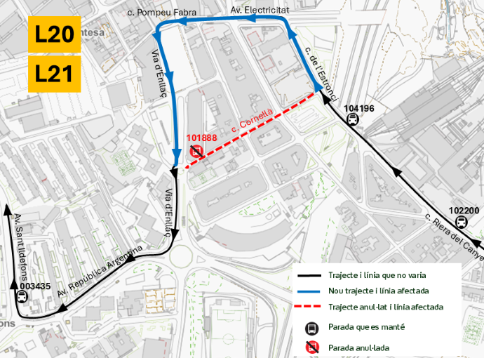 Plànol il·lustratiu. La informació mostrada al plànol es troba descrita al text d'aquesta pàgina.