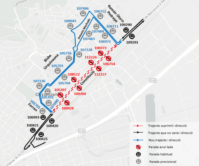 Plànol il·lustratiu. La informació mostrada al plànol es troba descrita al text d'aquesta pàgina.