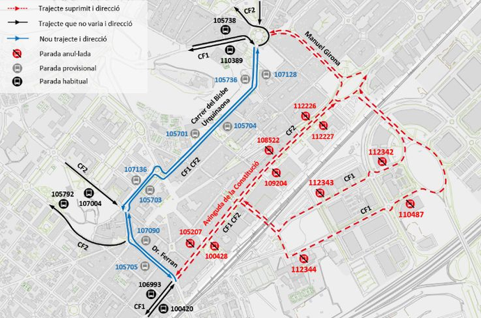 Plànol il·lustratiu. La informació mostrada al plànol es troba descrita al text d'aquesta pàgina.