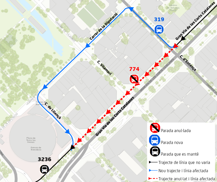 Plànol il·lustratiu. La informació mostrada al plànol es troba descrita al text d'aquesta pàgina.