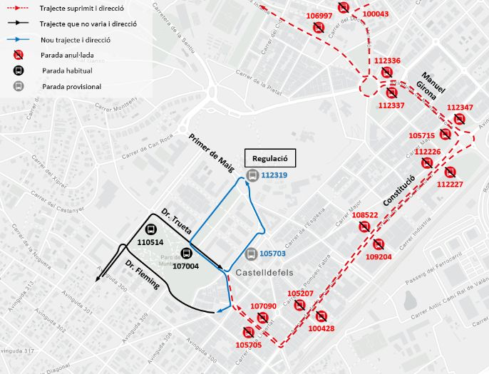 Plànol il·lustratiu. La informació mostrada al plànol es troba descrita al text d'aquesta pàgina.