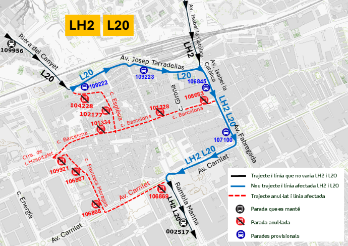 Plànol il·lustratiu. La informació mostrada al plànol es troba descrita al text d'aquesta pàgina.