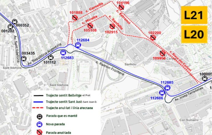 Plànol il·lustratiu. La informació mostrada al plànol es troba descrita al text d'aquesta pàgina.