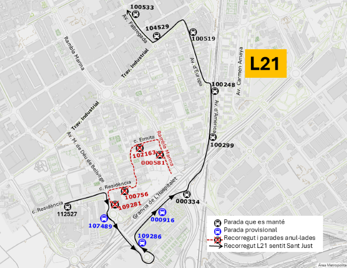 Plànol il·lustratiu. La informació mostrada al plànol es troba descrita al text d'aquesta pàgina.