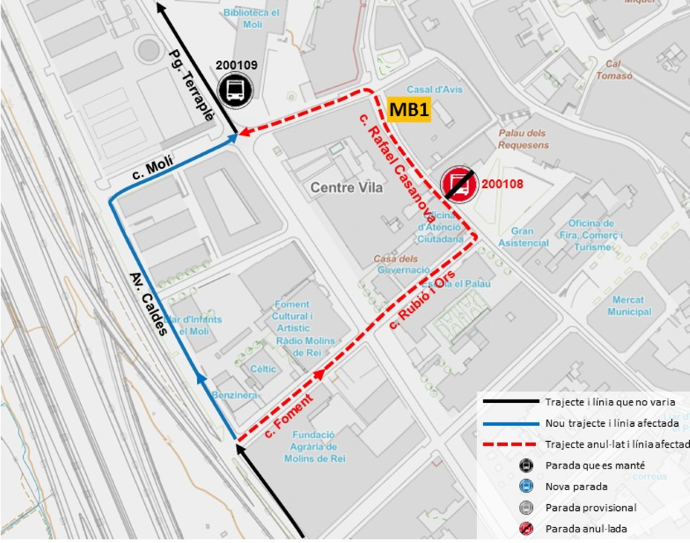 Plànol il·lustratiu. La informació mostrada al plànol es troba descrita al text d'aquesta pàgina.