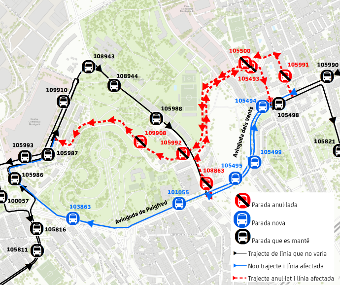 Plànol il·lustratiu. La informació mostrada al plànol es troba descrita al text d'aquesta pàgina.