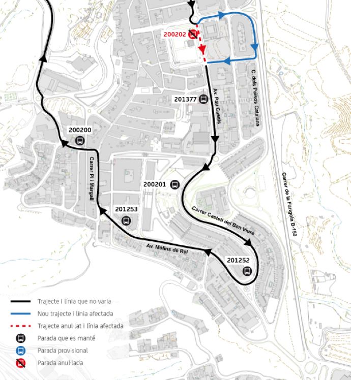 Plànol il·lustratiu. La informació mostrada al plànol es troba descrita al text d'aquesta pàgina.