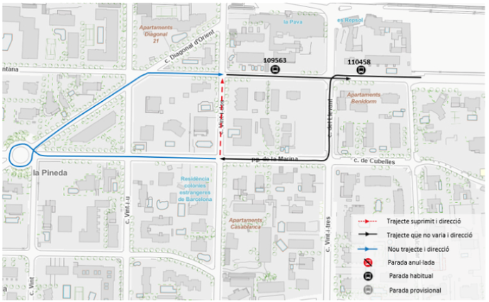 Plànol il·lustratiu. La informació mostrada al plànol es troba descrita al text d'aquesta pàgina.
