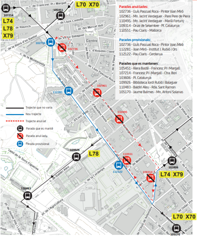 Plànol il·lustratiu. La informació mostrada al plànol es troba descrita al text d'aquesta pàgina.