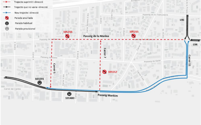Plànol il·lustratiu. La informació mostrada al plànol es troba descrita al text d'aquesta pàgina.