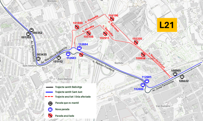 Plànol il·lustratiu. La informació mostrada al plànol es troba descrita al text d'aquesta pàgina.